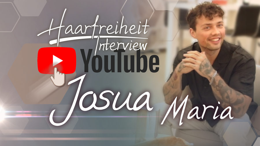 Testimonial Josua Maria Linkbild youtube zu seiner Meinung über die dauerhafte Haarentfernung bei Haarfreiheit