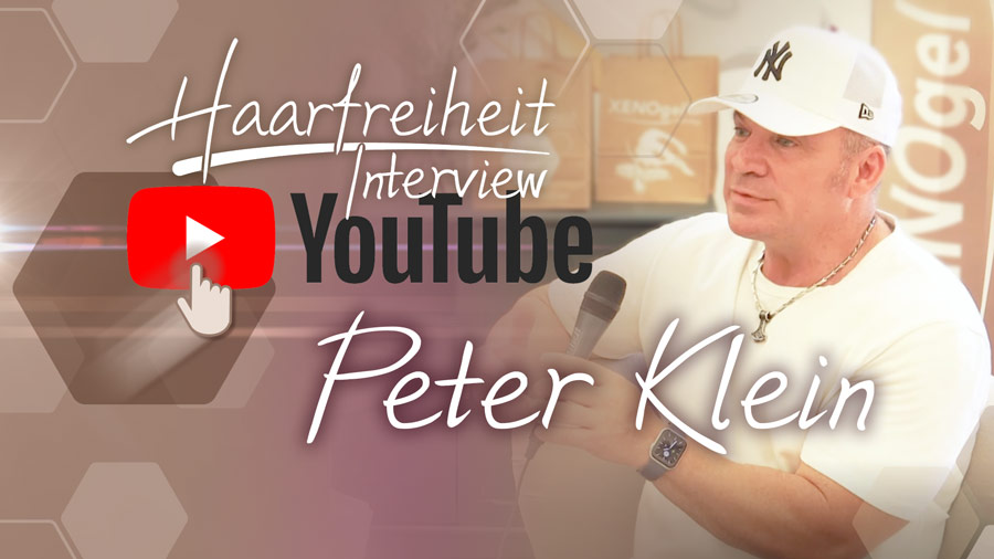 Linkbild Youtube Testimonial Peter Klein zu seiner Meinung über die dauerhafte Haarentfernung bei Haarfreiheit