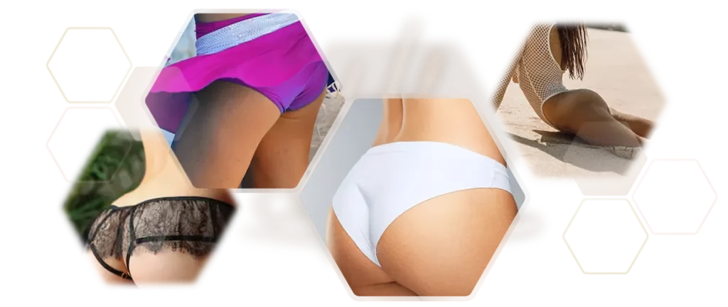 Hintern Po bei Frauen glatte Haut